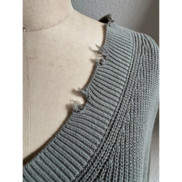Young Fabulous‎ & Broke Long Green Cotton Sweater S/M EUC - Picture 3 of 6